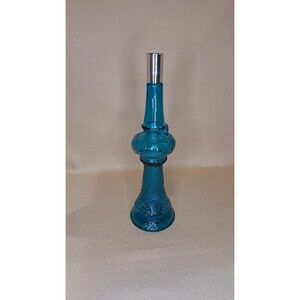 Vintage Avon Collectible Bottle Moonwind Cologone 6oz Turquoise Blue 10"